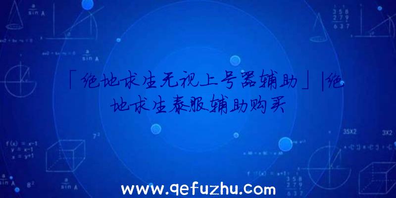 「绝地求生无视上号器辅助」|绝地求生泰服辅助购买